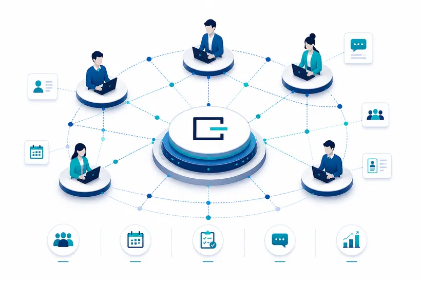 Institutional team members connected through Campuslesson